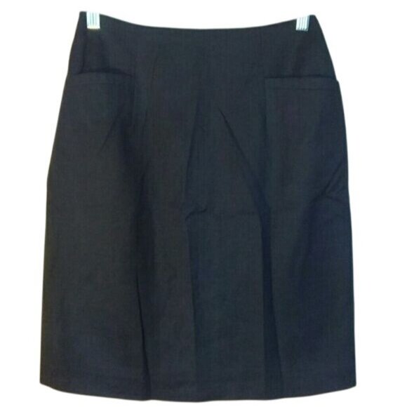 CFTC Studio Skirt Womens Juniors 5 Solid Black Mini Pockets Vintage - Picture 3 of 5